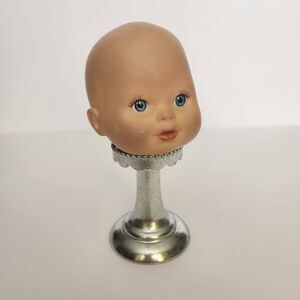 Handmade By Me Doll Head Art Table Decor
